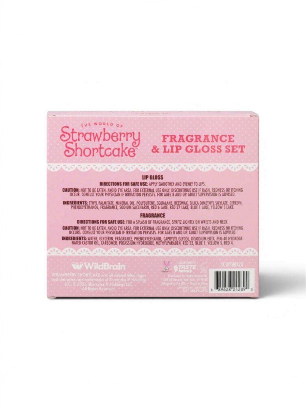New Strawberry Shortcake Fragrance & Lip Gloss Set Gift Girl’s l - Picture 4 of 5